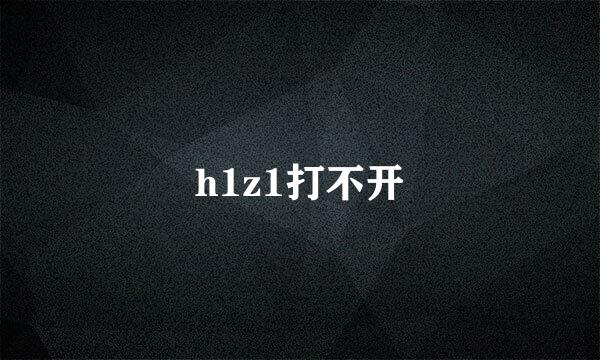 h1z1打不开