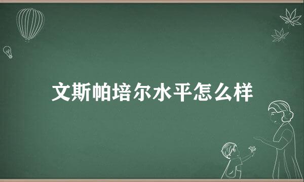 文斯帕培尔水平怎么样