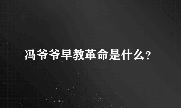 冯爷爷早教革命是什么？