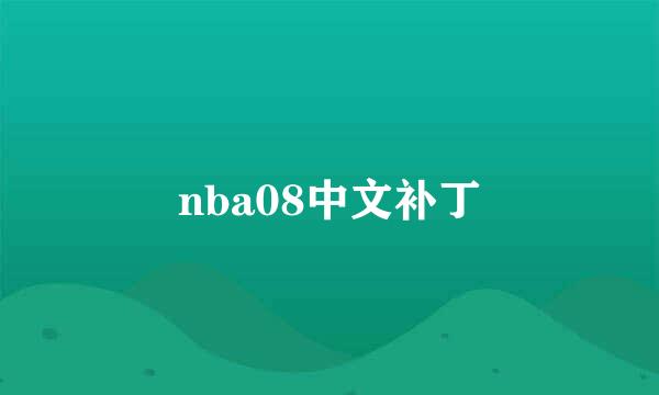 nba08中文补丁