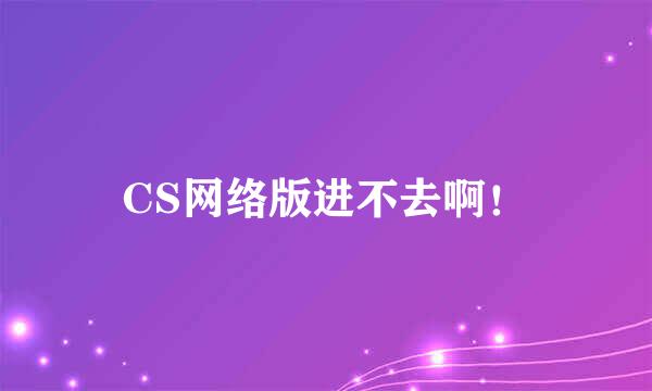 CS网络版进不去啊！