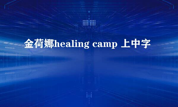 金荷娜healing camp 上中字