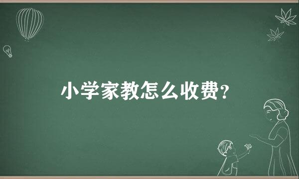 小学家教怎么收费？