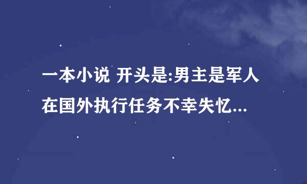 一本小说 开头是:男主是军人在国外执行任务不幸失忆，后来建立一支雇