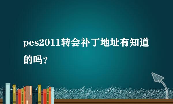 pes2011转会补丁地址有知道的吗？