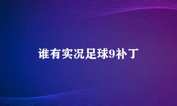 谁有实况足球9补丁