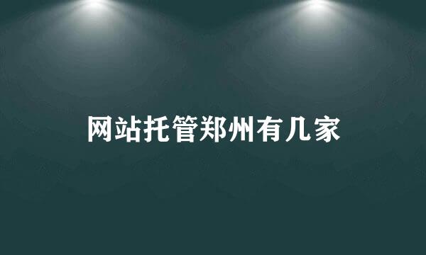 网站托管郑州有几家