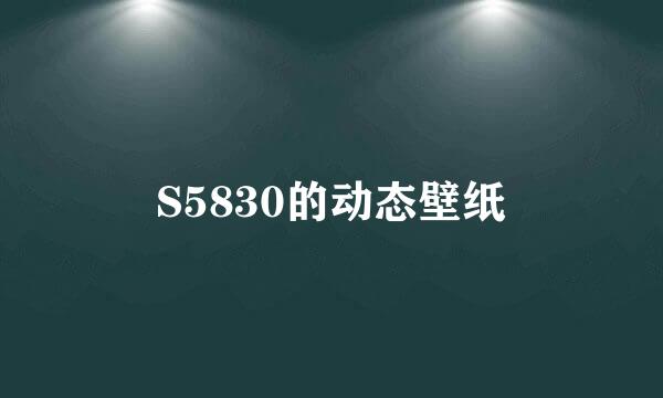 S5830的动态壁纸