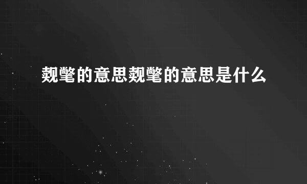 觌氅的意思觌氅的意思是什么