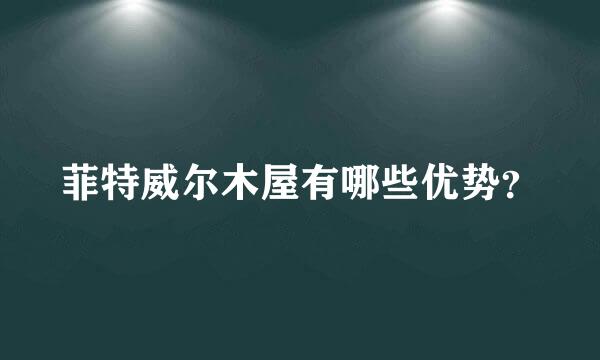 菲特威尔木屋有哪些优势？