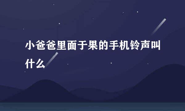 小爸爸里面于果的手机铃声叫什么