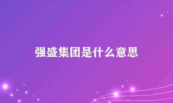 强盛集团是什么意思