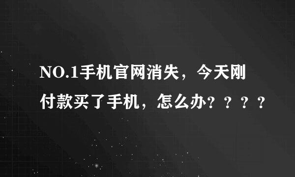 NO.1手机官网消失，今天刚付款买了手机，怎么办？？？？