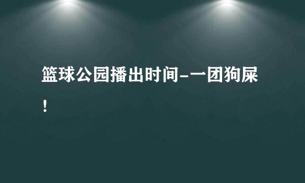 篮球公园播出时间-一团狗屎！