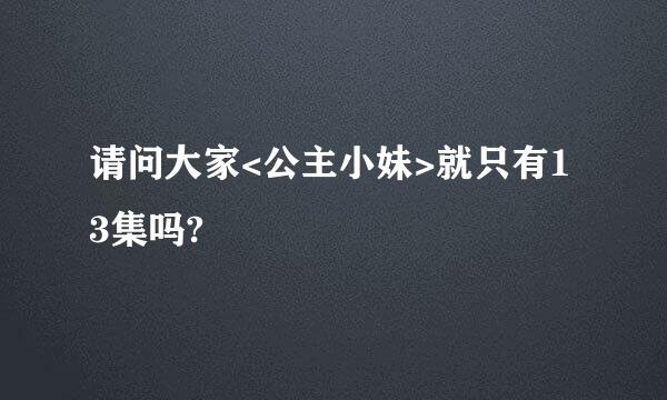 请问大家<公主小妹>就只有13集吗?