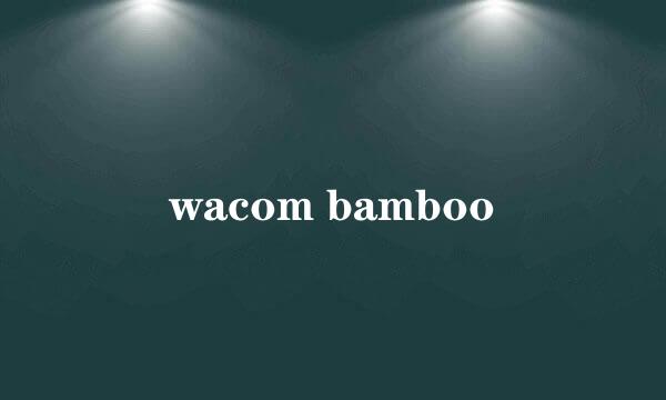 wacom bamboo