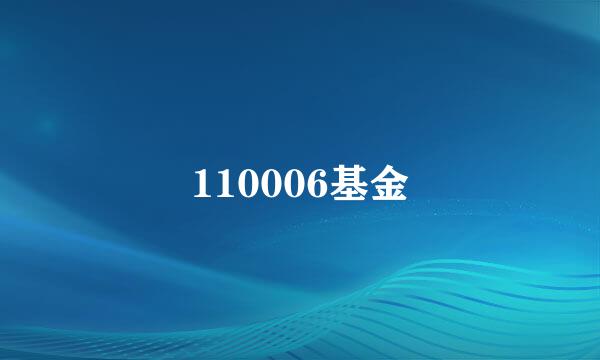 110006基金