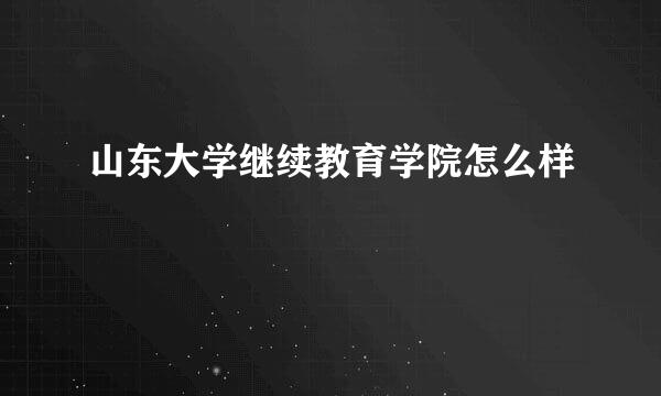 山东大学继续教育学院怎么样