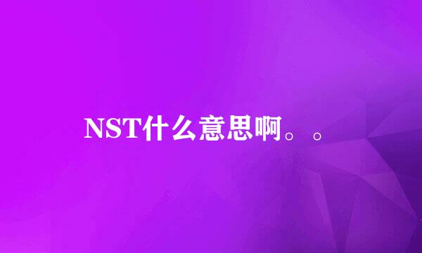 NST什么意思啊。。