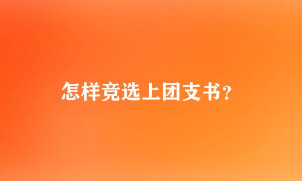 怎样竞选上团支书？