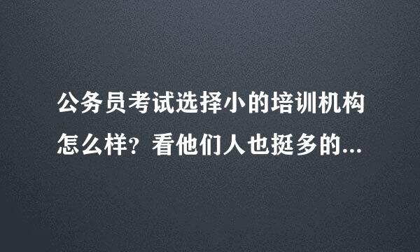 公务员考试选择小的培训机构怎么样？看他们人也挺多的，也便宜。但是还有些疑惑。