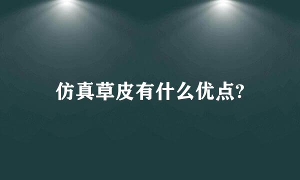 仿真草皮有什么优点?