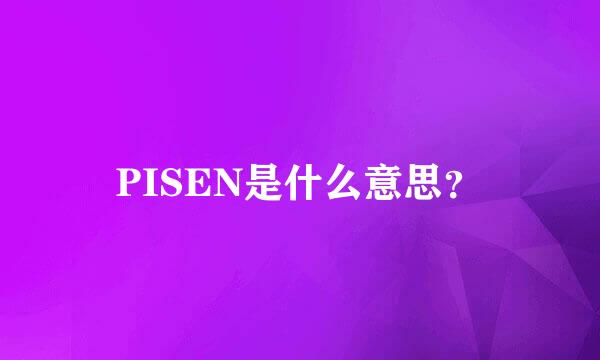 PISEN是什么意思？