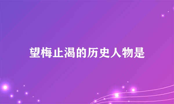 望梅止渴的历史人物是