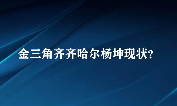 金三角齐齐哈尔杨坤现状？