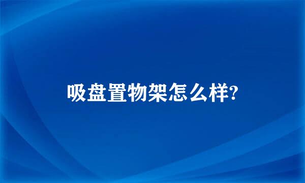 吸盘置物架怎么样?