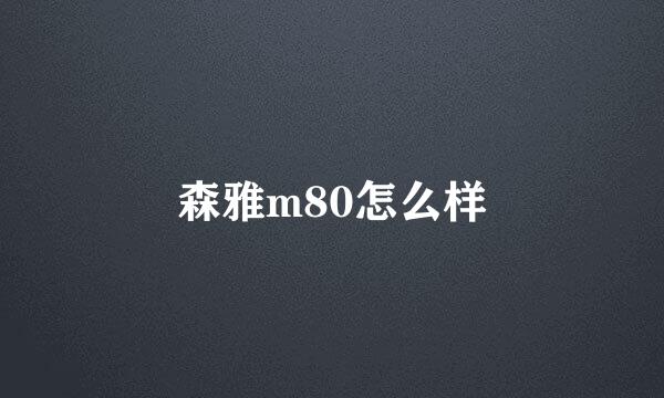 森雅m80怎么样