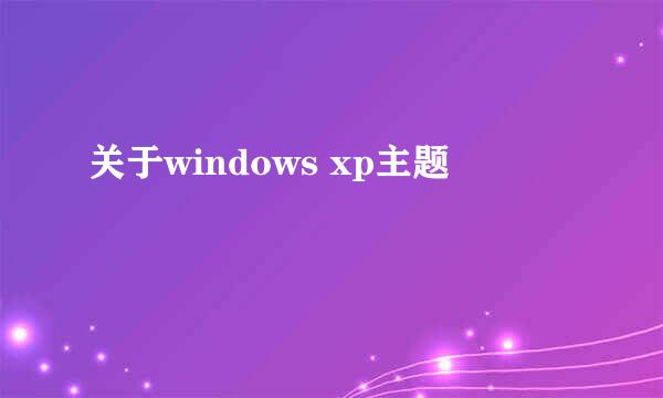 关于windows xp主题