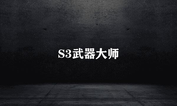 S3武器大师