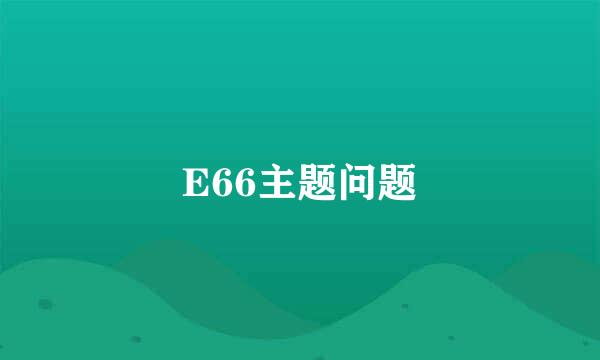 E66主题问题