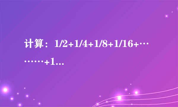 计算：1/2+1/4+1/8+1/16+………+1/1024