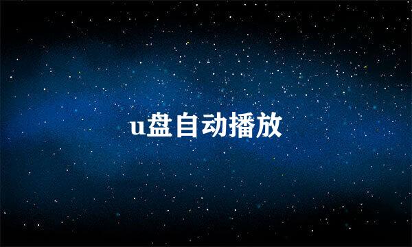 u盘自动播放