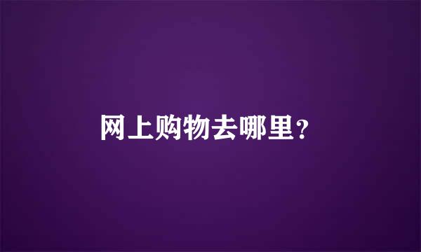 网上购物去哪里？