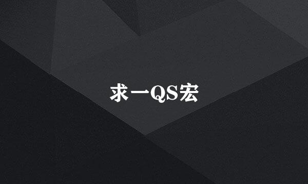 求一QS宏