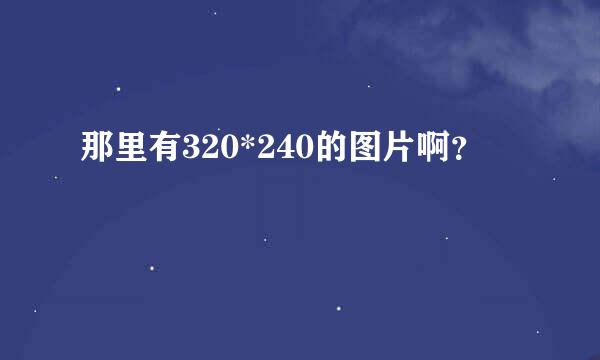 那里有320*240的图片啊？