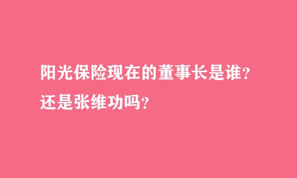 阳光保险现在的董事长是谁？还是张维功吗？