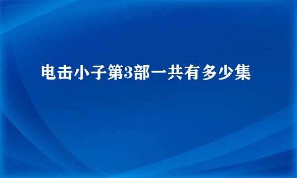 电击小子第3部一共有多少集