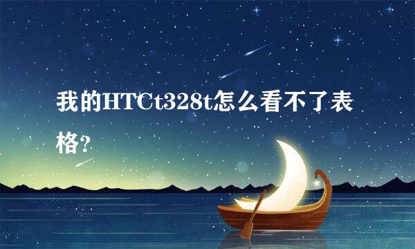 我的HTCt328t怎么看不了表格？