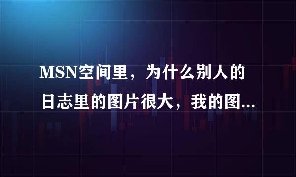 MSN空间里，为什么别人的日志里的图片很大，我的图片比正常的小很多，在相册里才显示正常那么大呢？