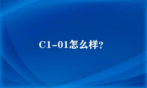 C1-01怎么样？