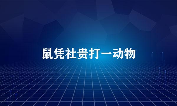 鼠凭社贵打一动物