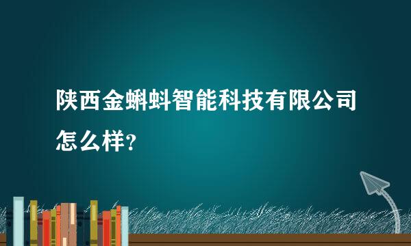 陕西金蝌蚪智能科技有限公司怎么样？