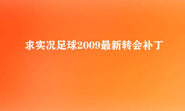 求实况足球2009最新转会补丁