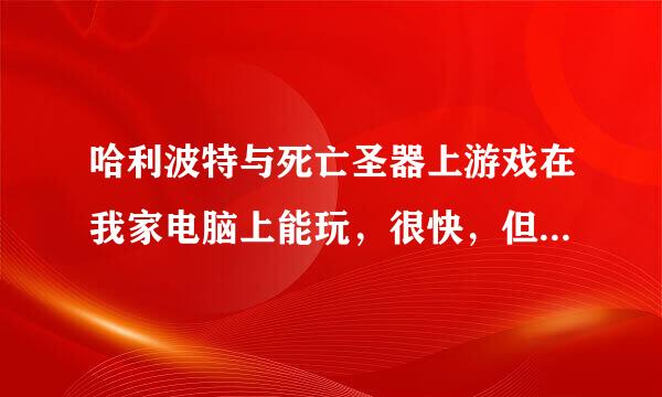 哈利波特与死亡圣器上游戏在我家电脑上能玩，很快，但在别人家的电脑上安好了点图标，玩不了。