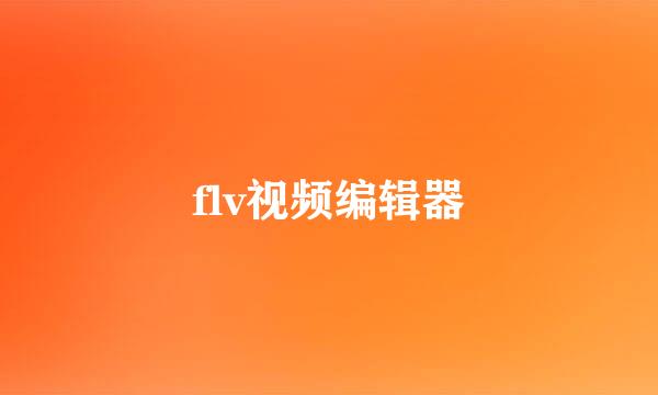 flv视频编辑器