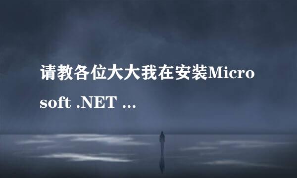 请教各位大大我在安装Microsoft .NET Framework 3.5时遇到下面错误怎样解决